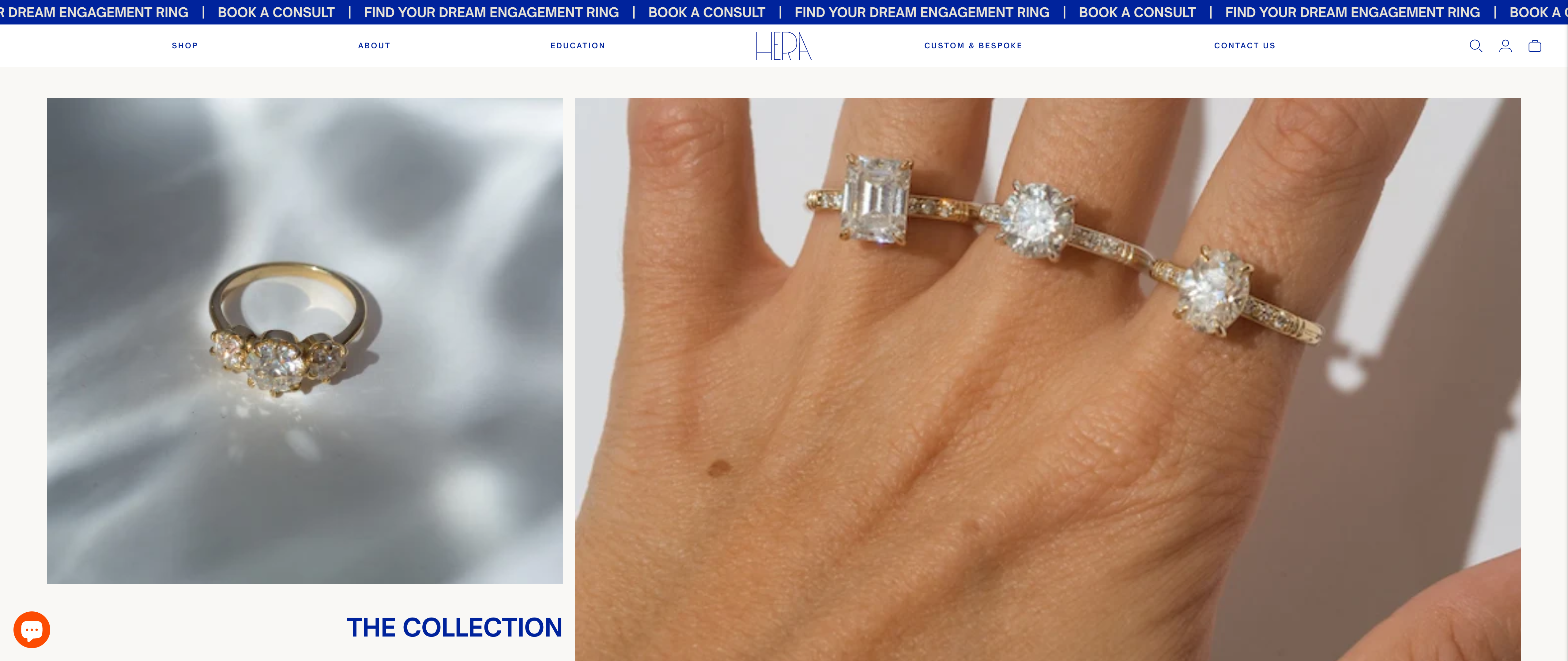 Jewellery Brand website screenshot