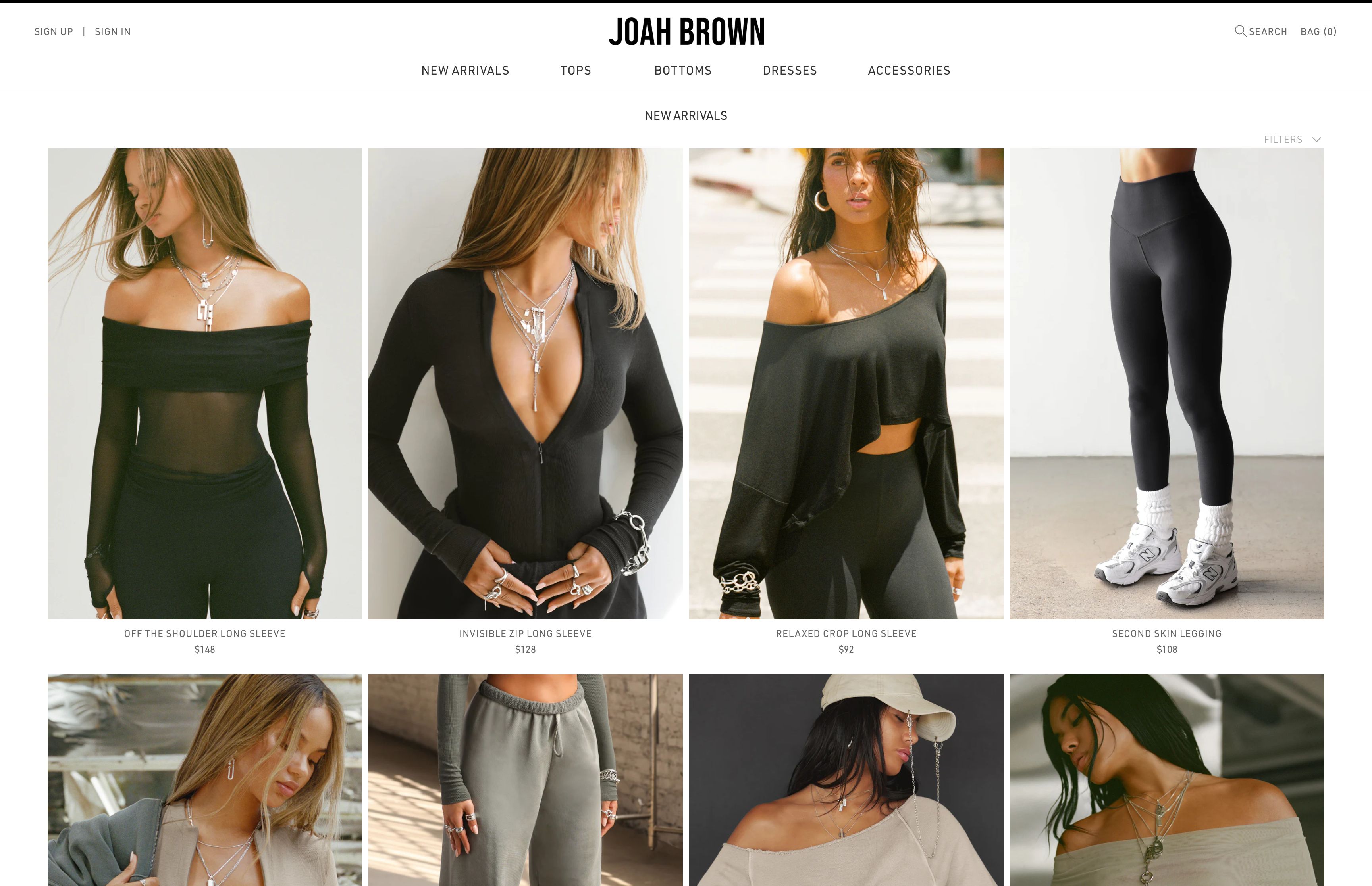 Joah Brown - Clothing and Fashion Shopify Plus Store Redesign screenshot