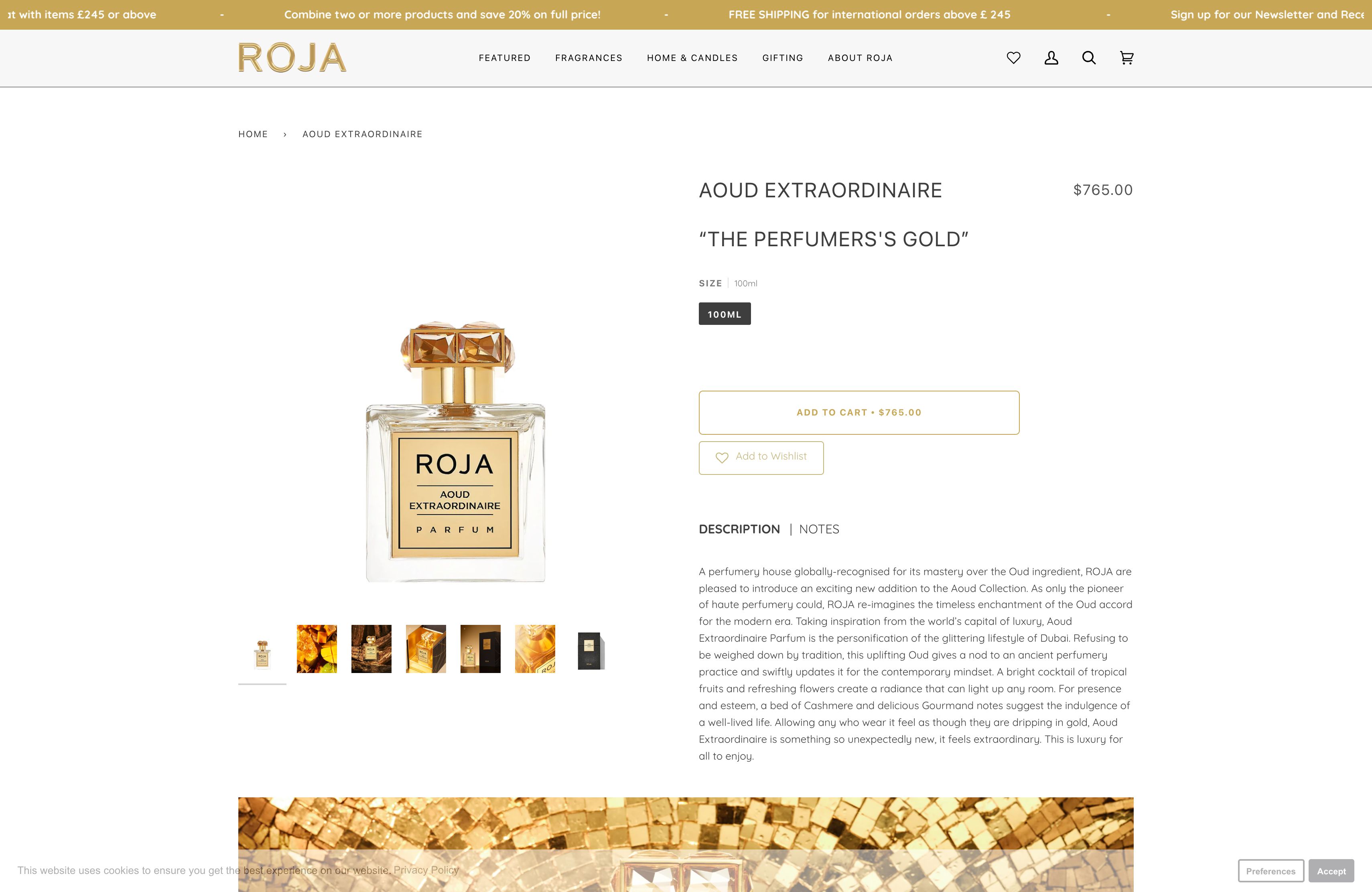 Store Redesign for ROJA PAFUMES screenshot