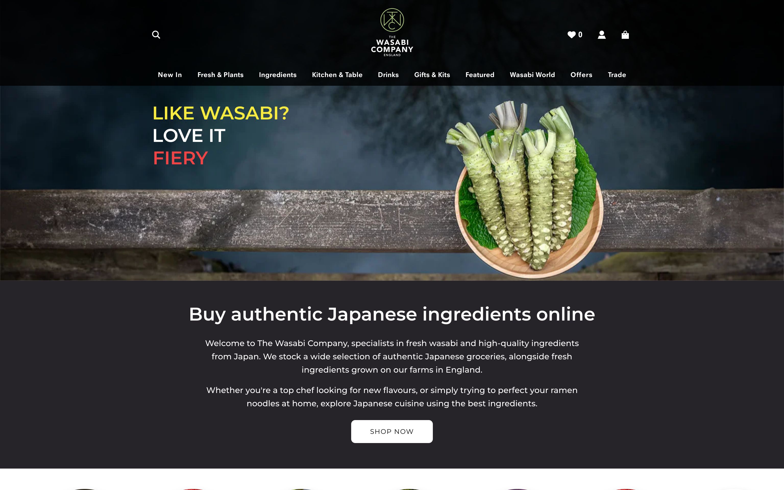 The Wasabi Company - New Site Build & OpenCart Migration screenshot