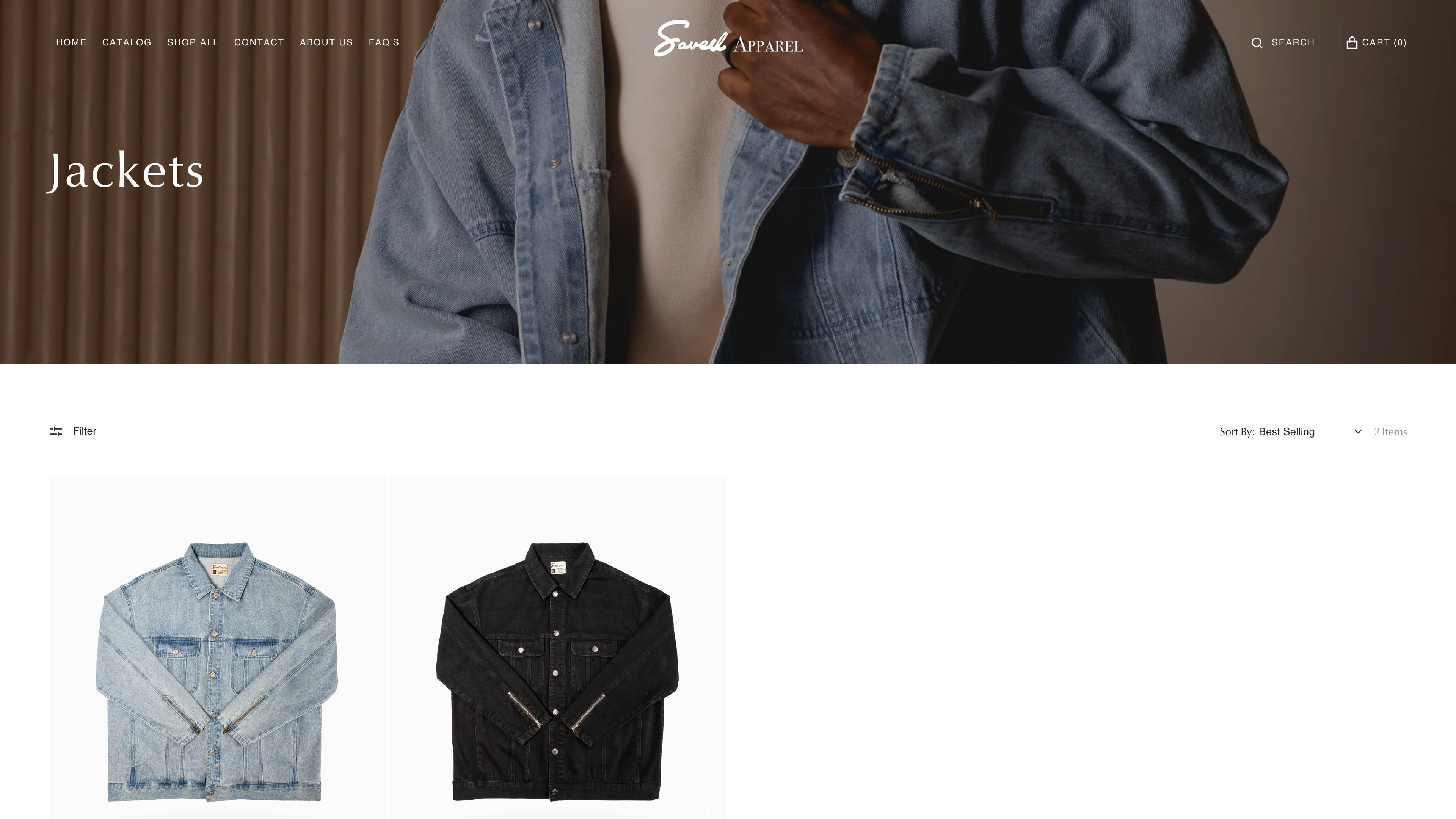 Saved Apparel Website Development screenshot