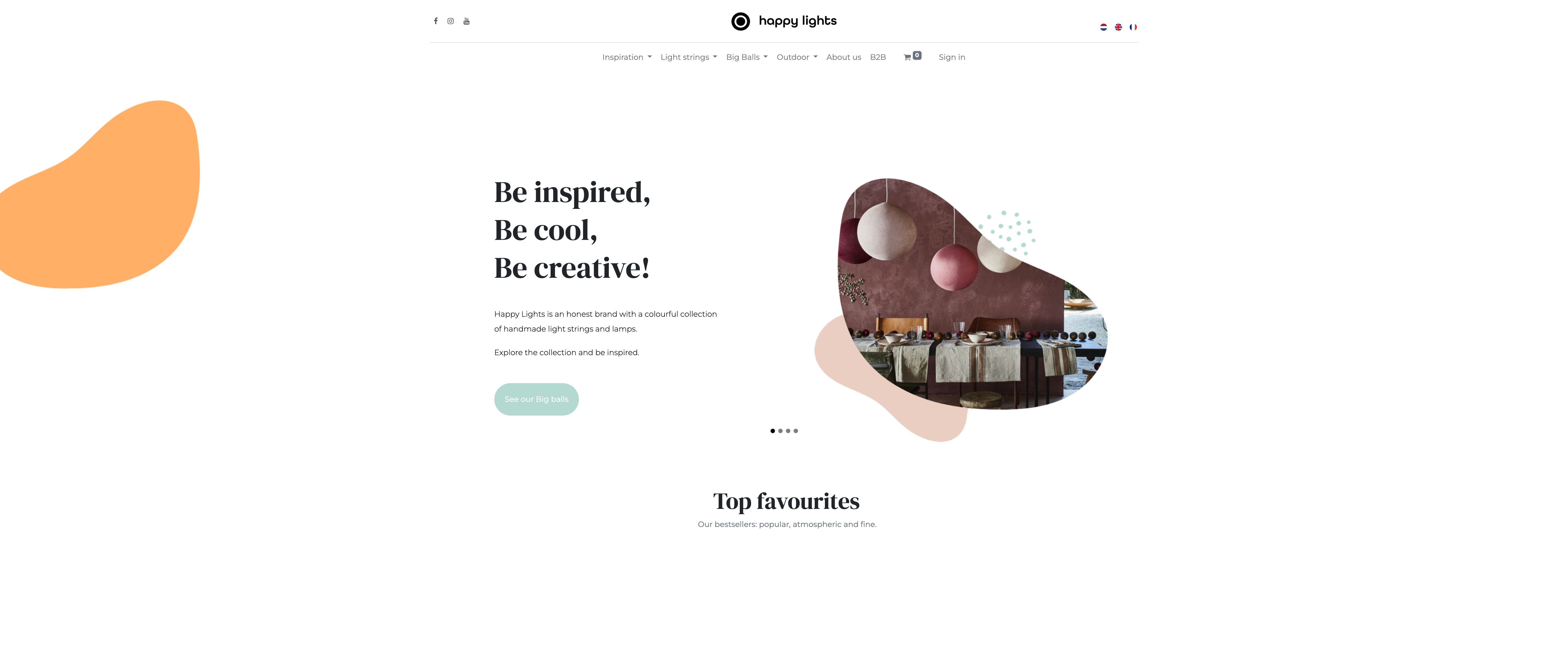 Intuitive and customizable — Happy Lights custom commerce experience screenshot