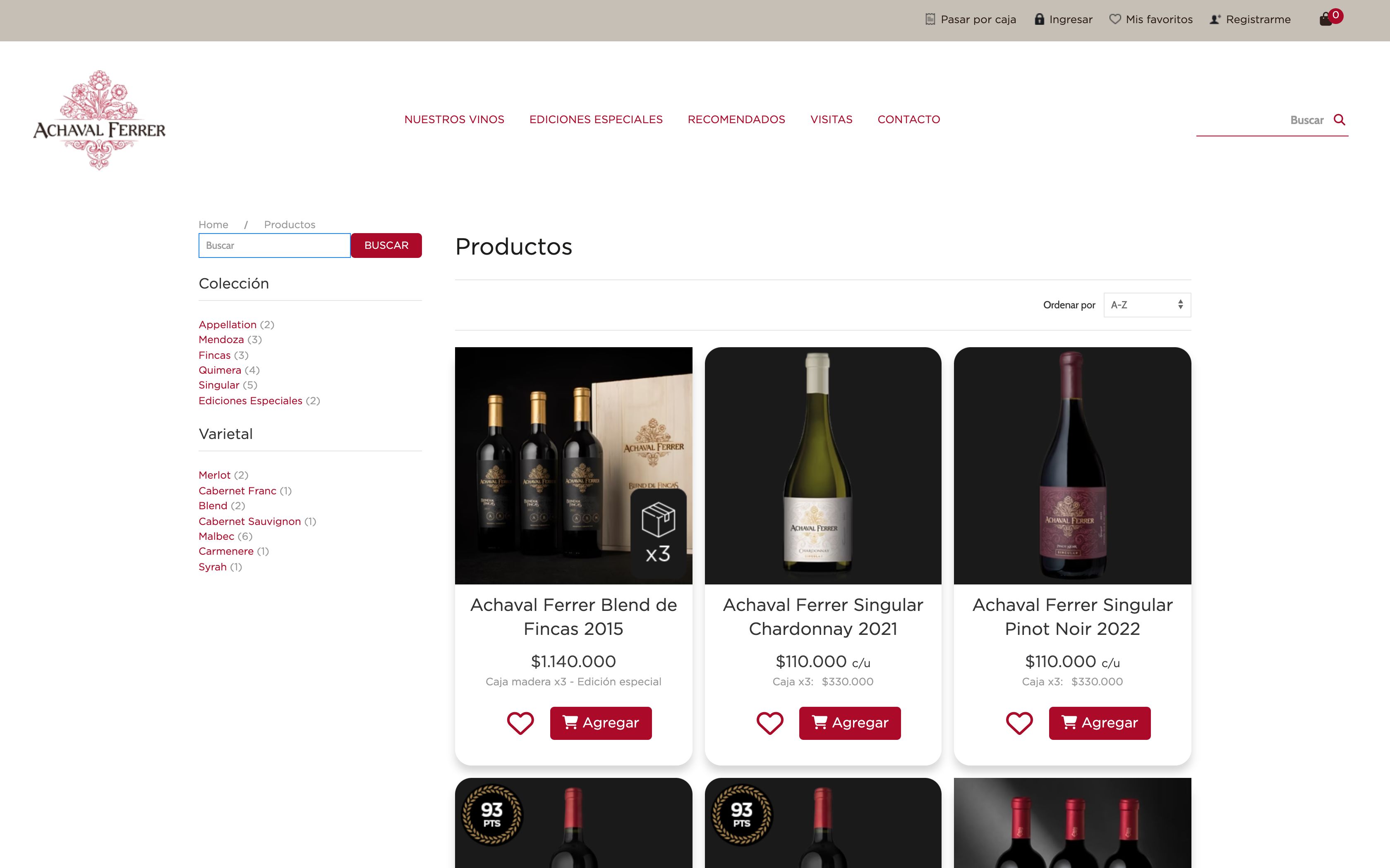 Bodega Achaval Ferrer screenshot