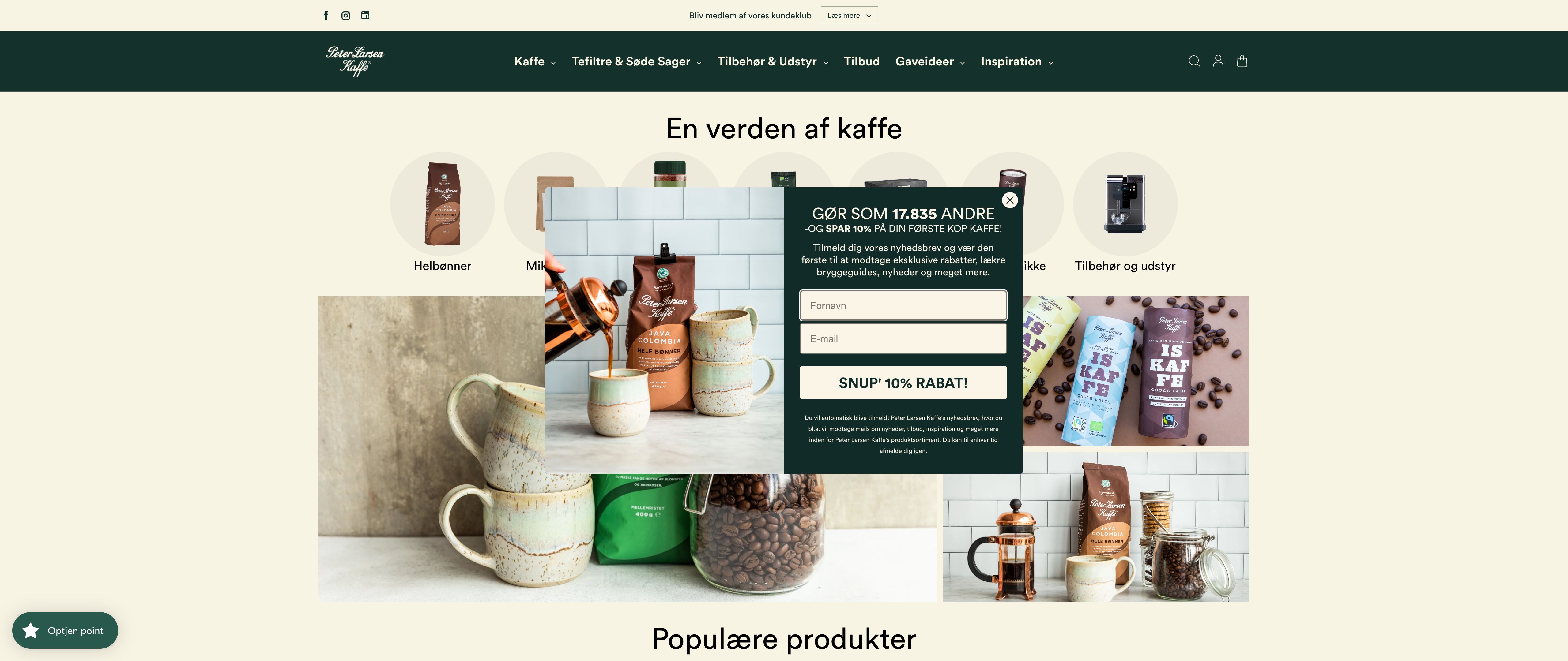 Peter Larsen Kaffe screenshot