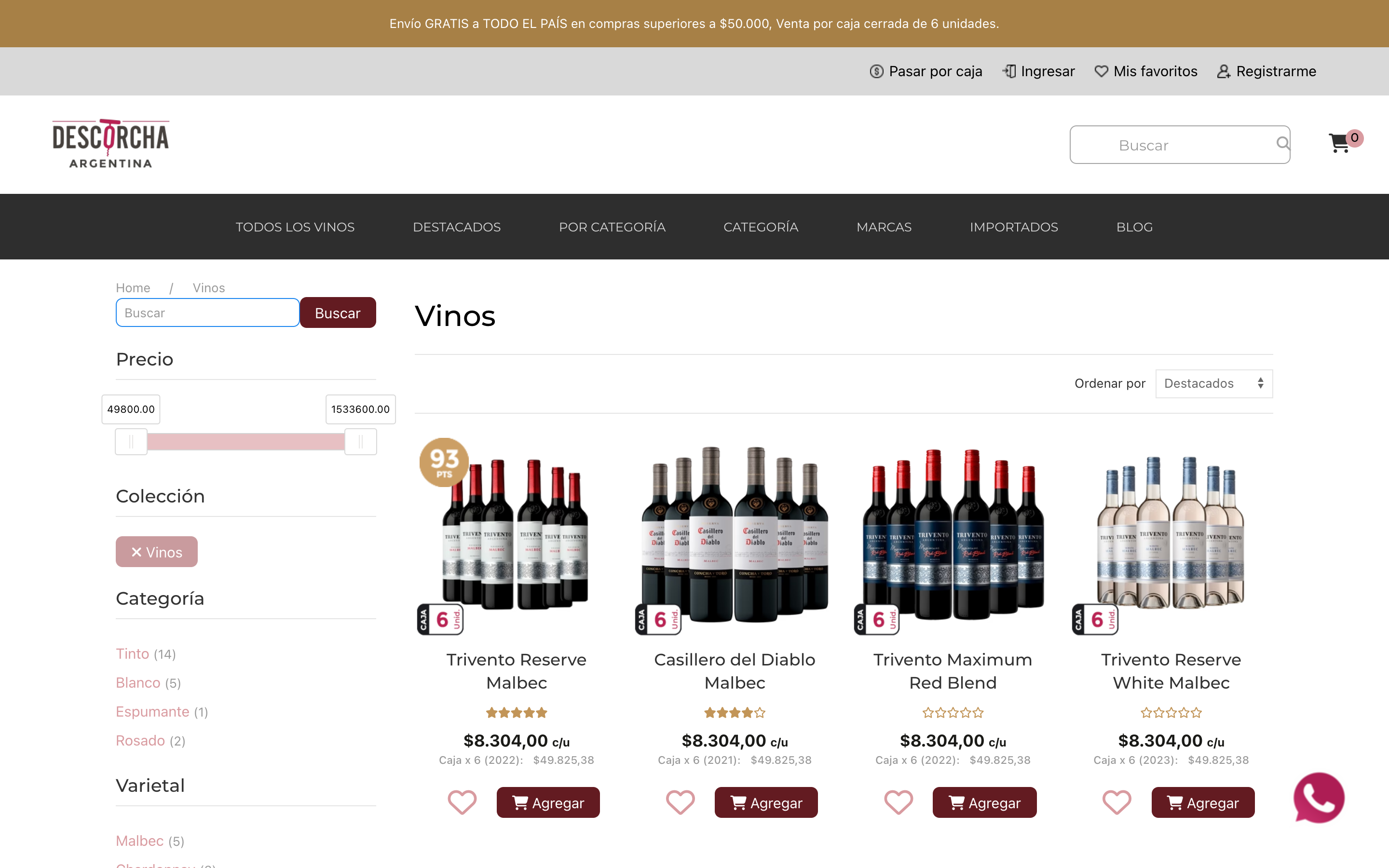 Bodega Trivento screenshot