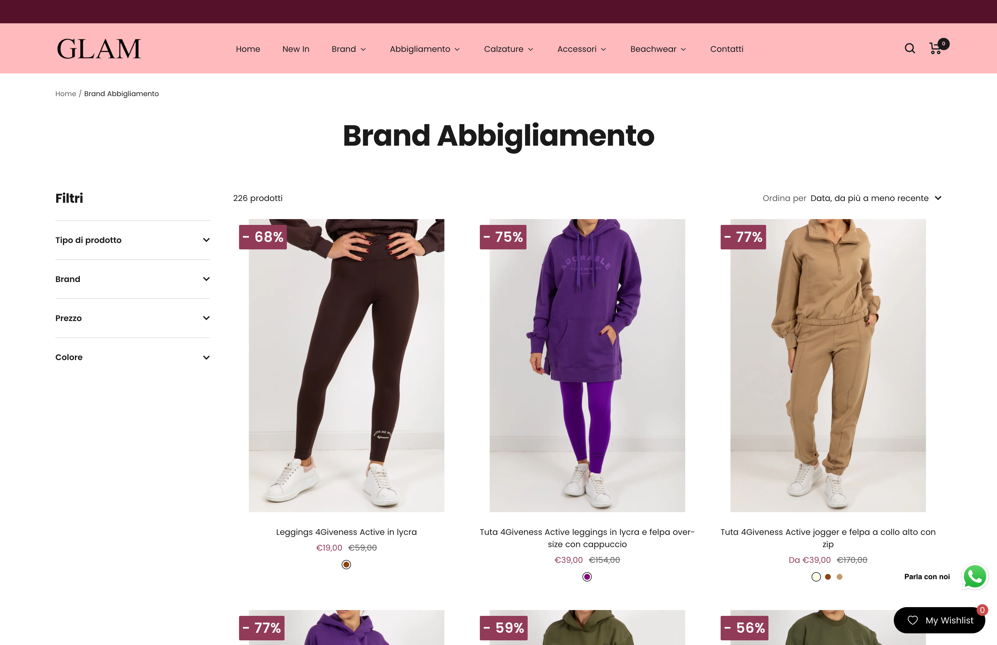 Glam Shop - Migrazione Prestashop + Gestione Campagne screenshot