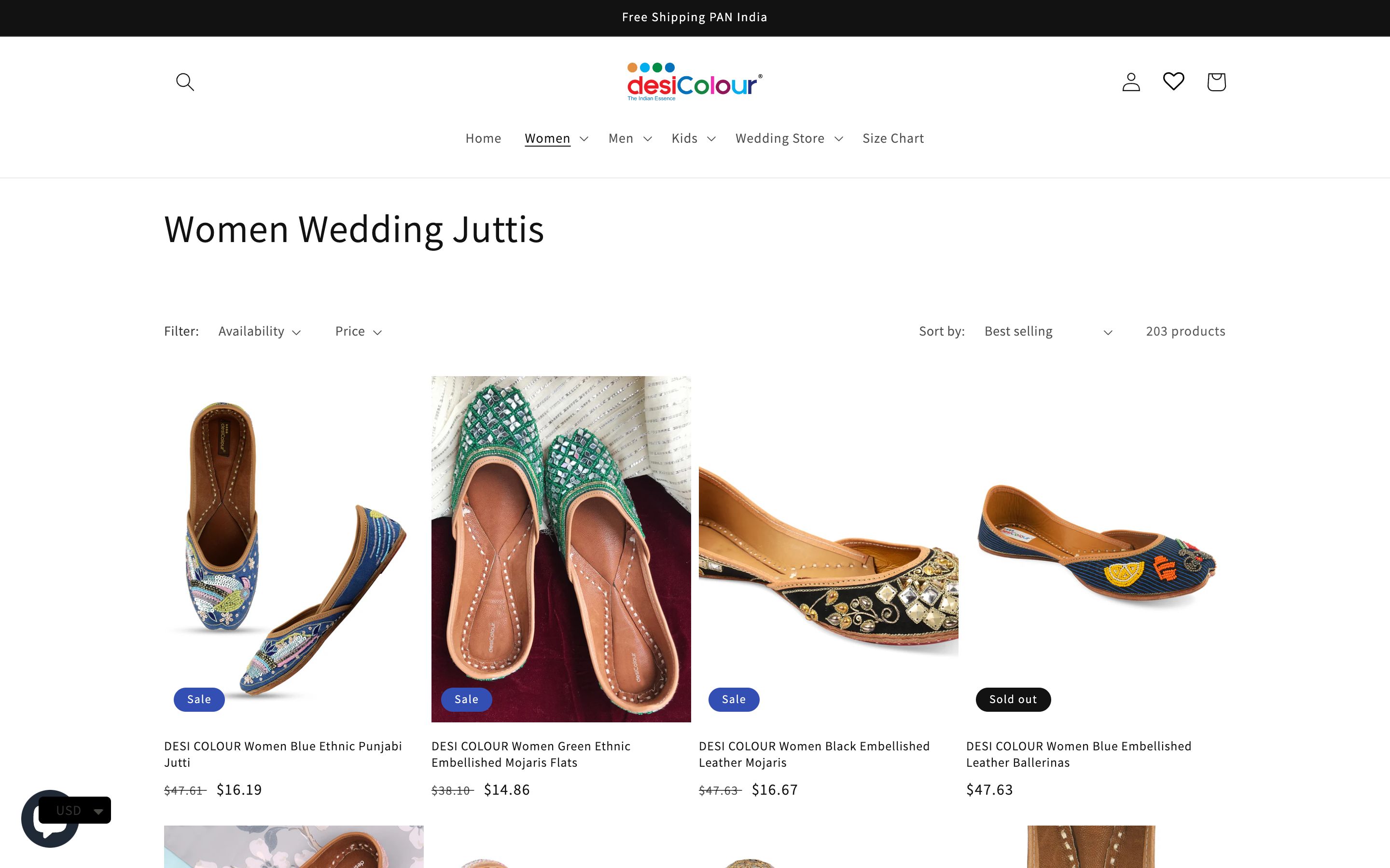 Desi Colour - Ethnic Footwear Brand screenshot