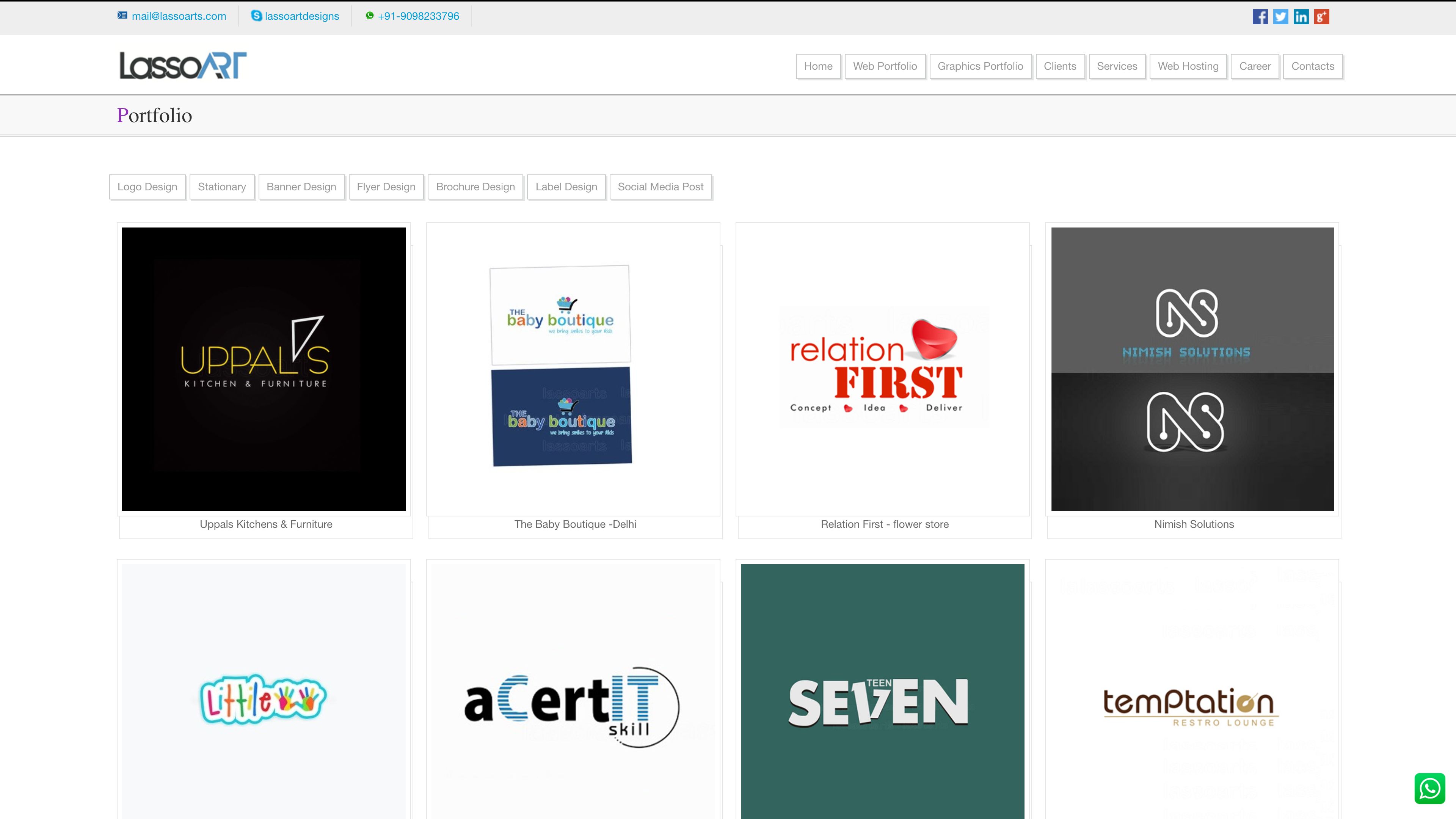 Logo design and branding screenshot