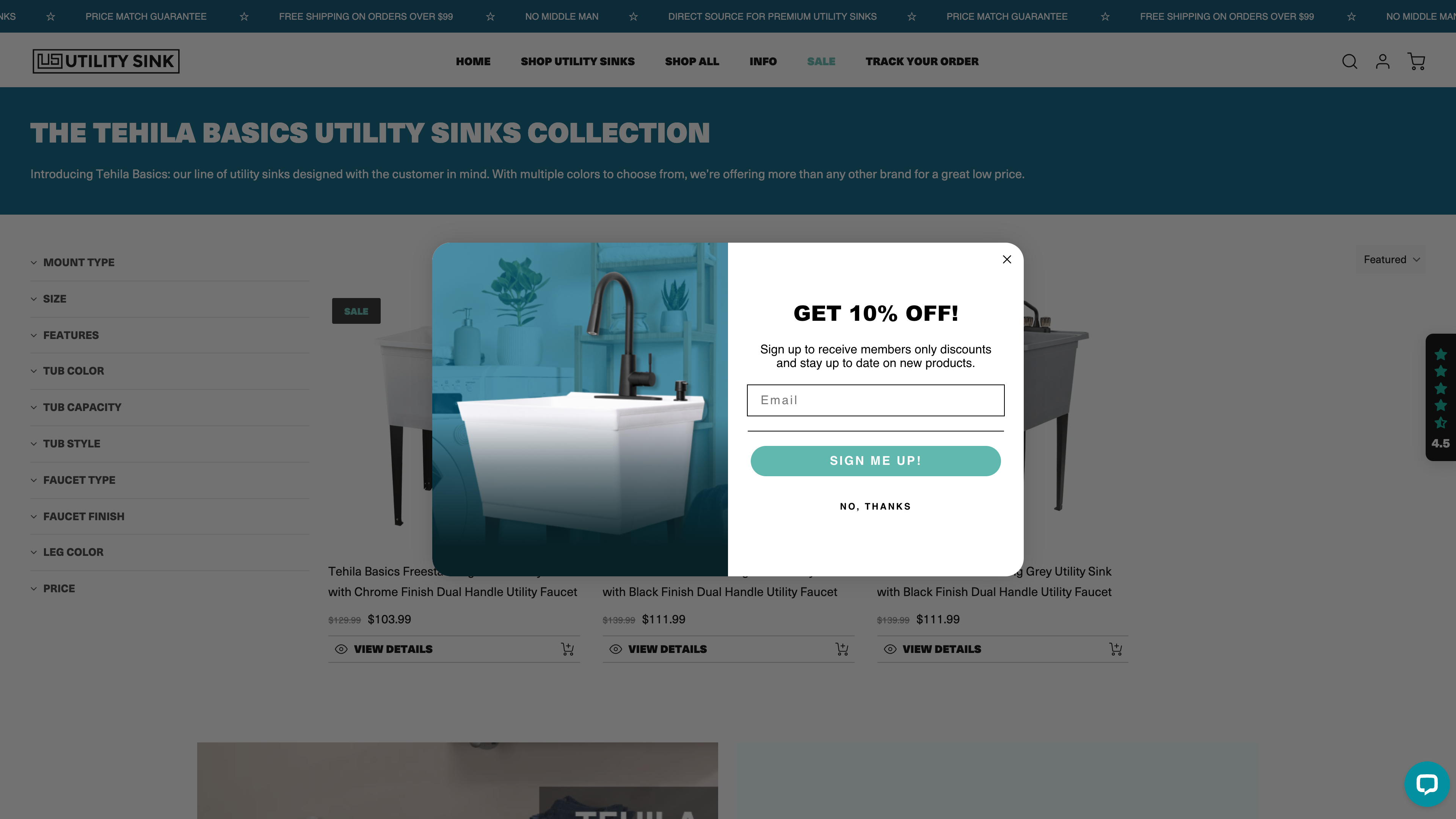 Utility Sink - Custom theme development, functionality screenshot