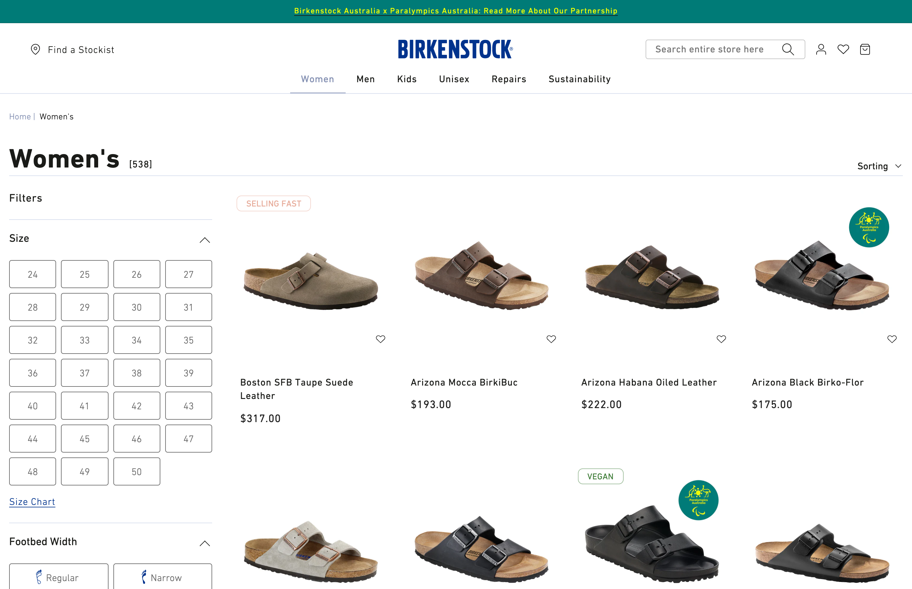 Birkenstock screenshot