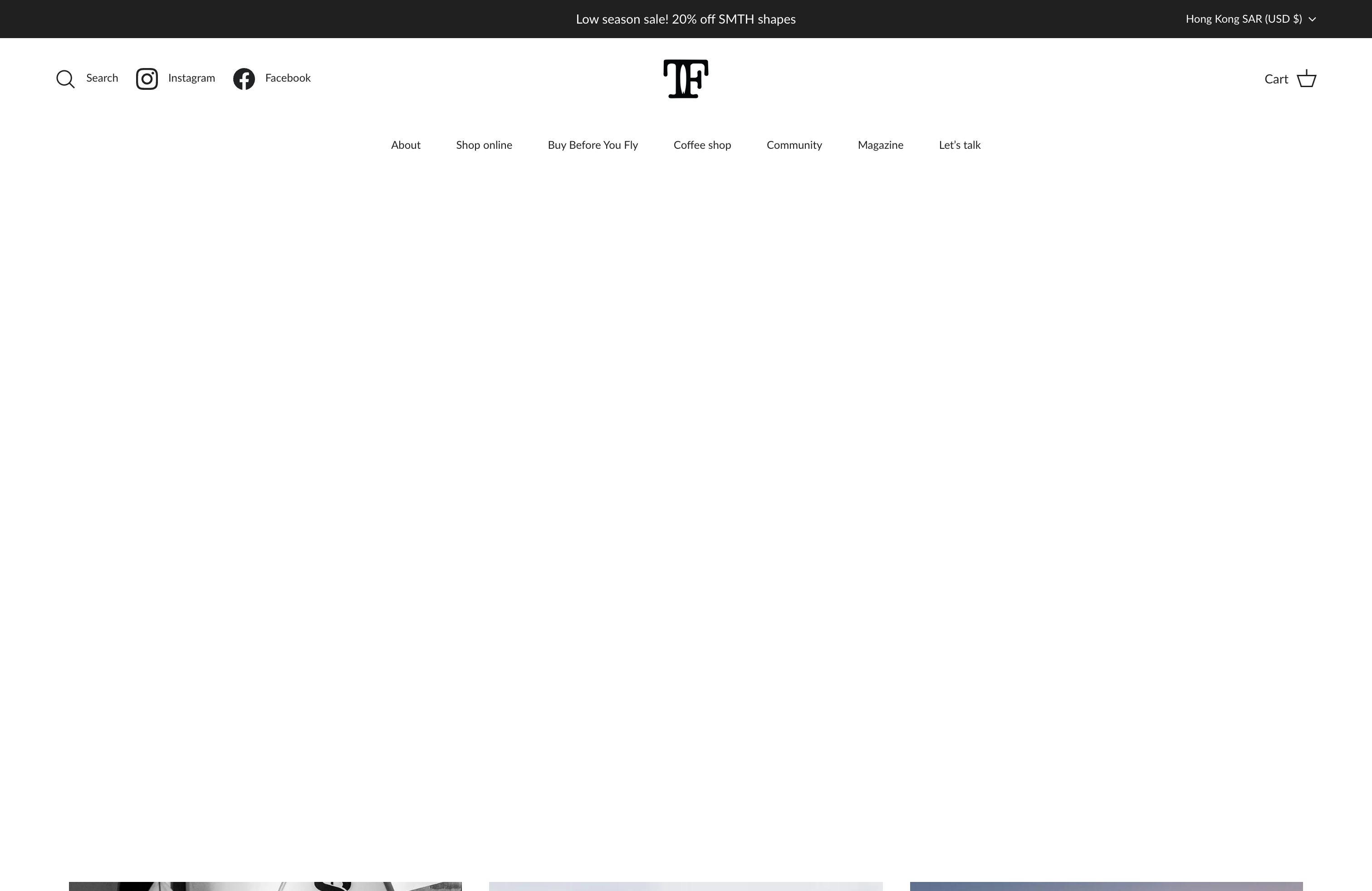 TwinFin Surf | Surfboard and Accessories Ecommerce Website screenshot