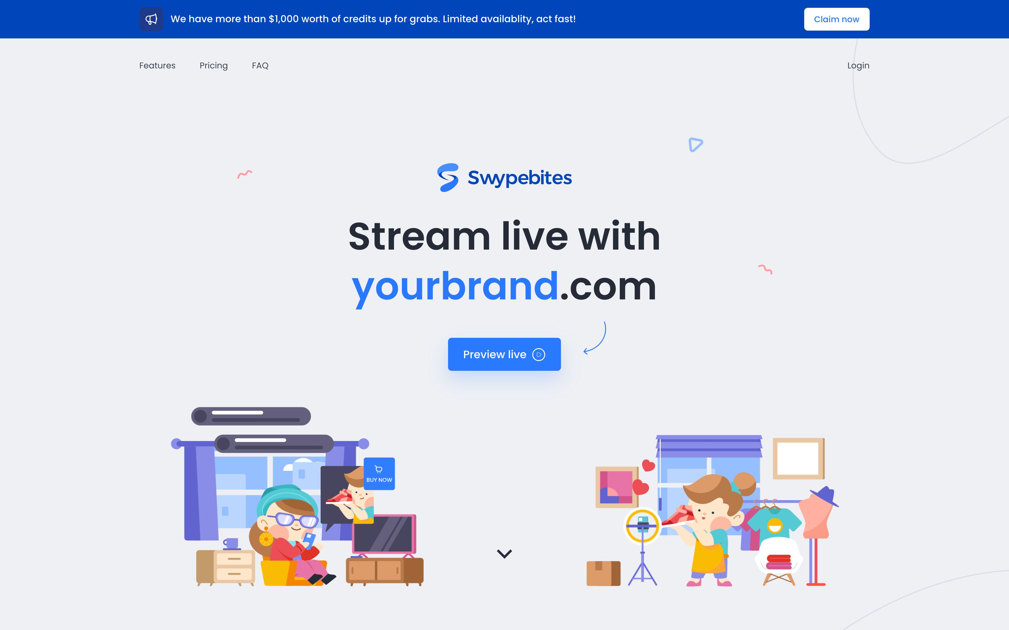 Live-streaming Commerce Platform (SWYP.LIVE) - Total cost USD144,000 screenshot