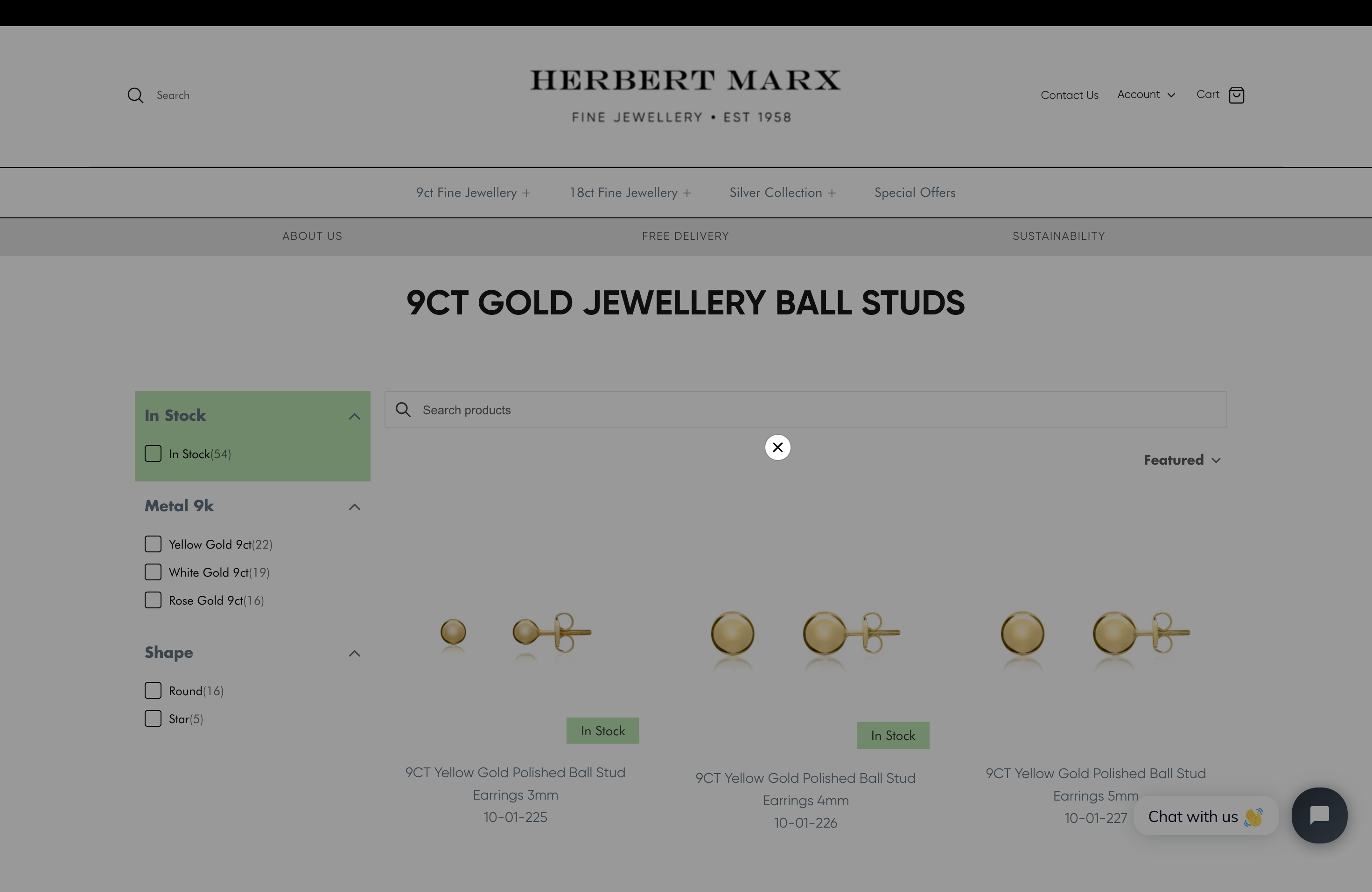 B2B Jewellery Collections Website screenshot