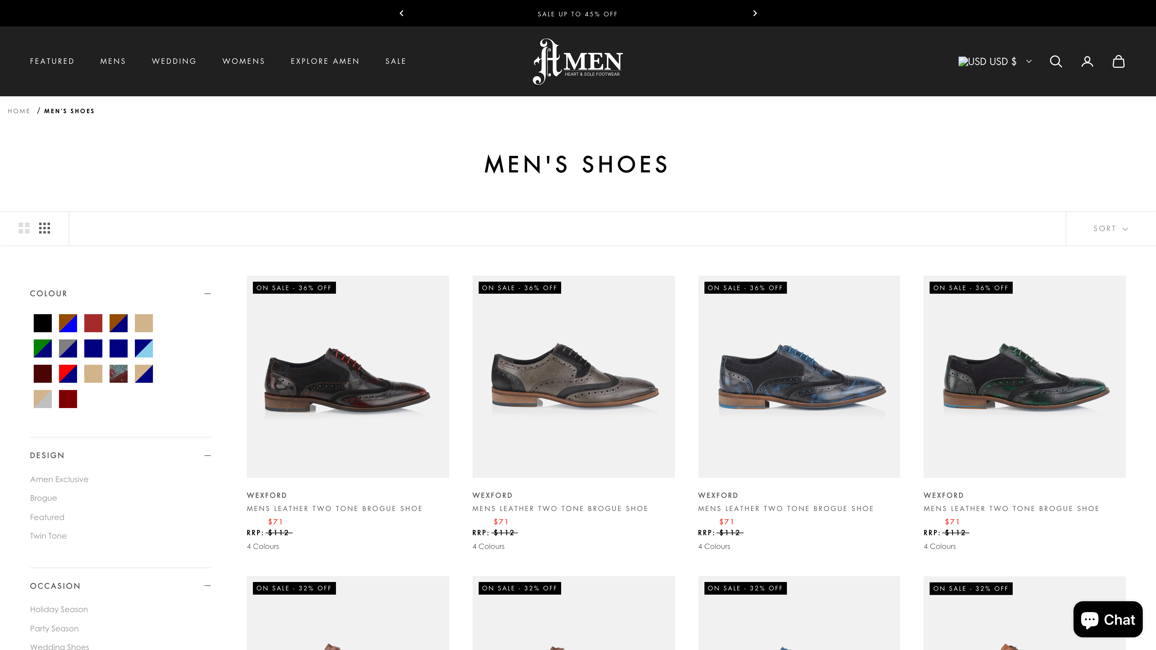 Amen Shoes UK screenshot