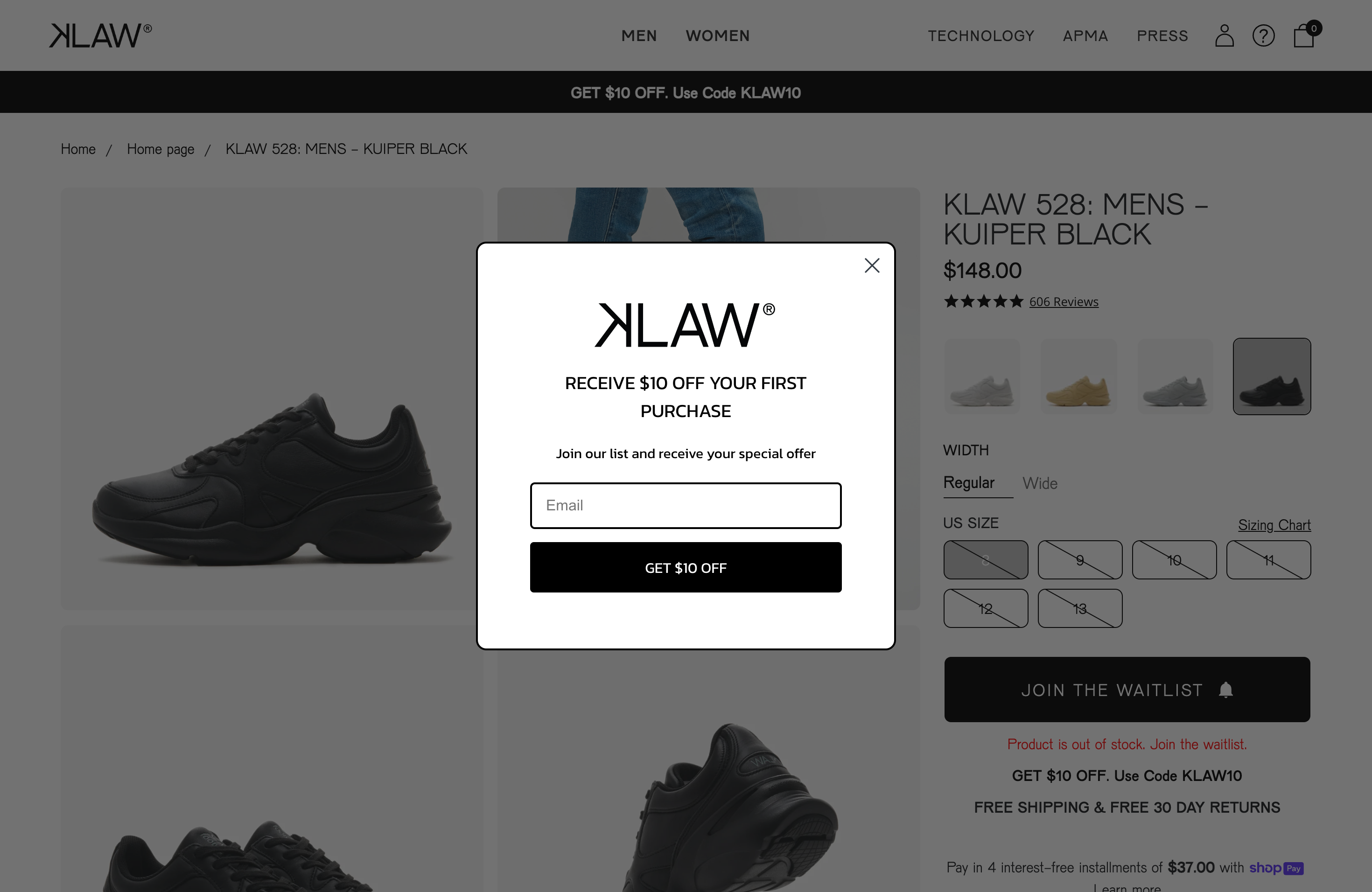 Klaw Footwear screenshot