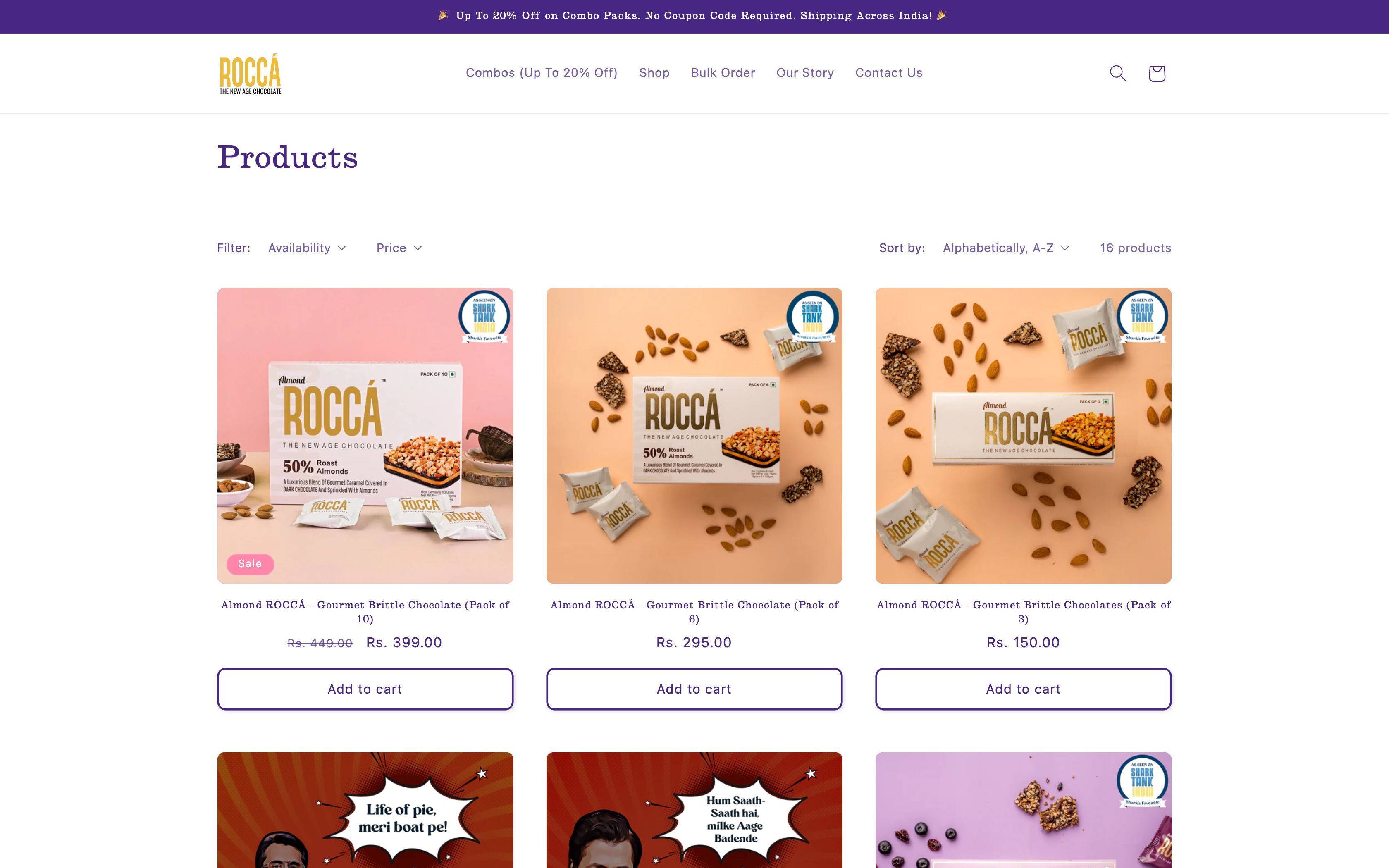 Digital Marketing + Website for Rocca Chocolates screenshot