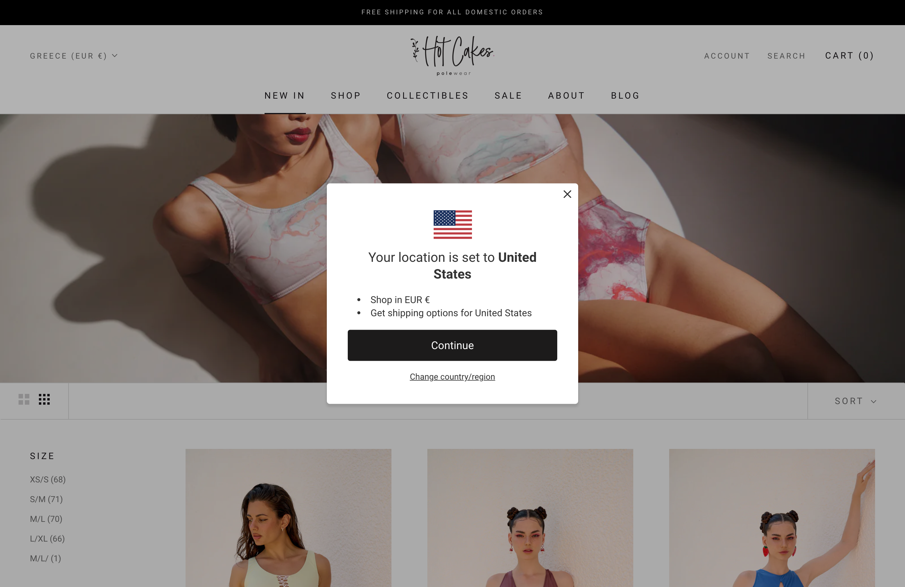 HotCakes Polewear: Bespoke Store Design for a Greek Clothing Company screenshot