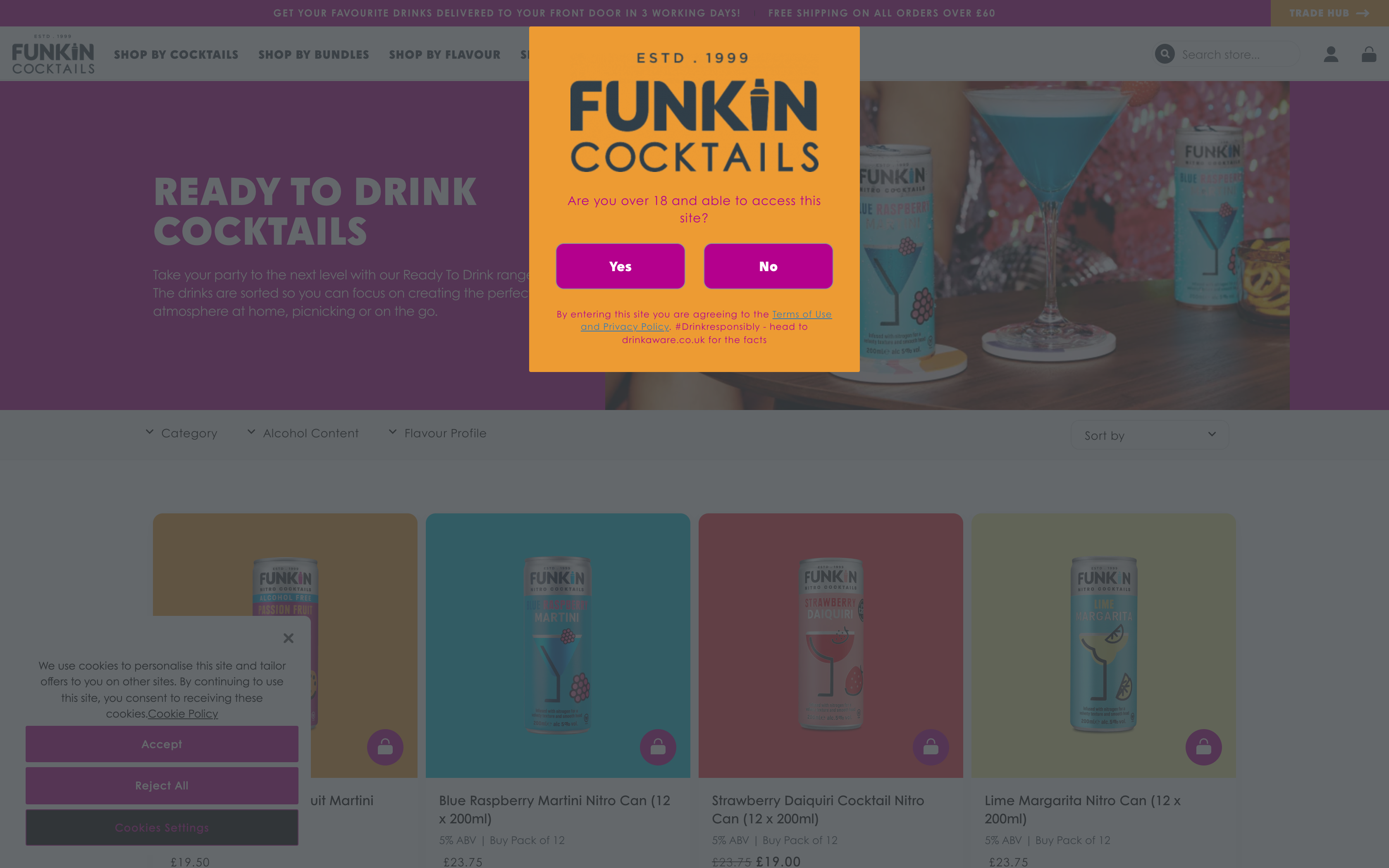 Funkin Cocktails - B2B and Tradehub screenshot