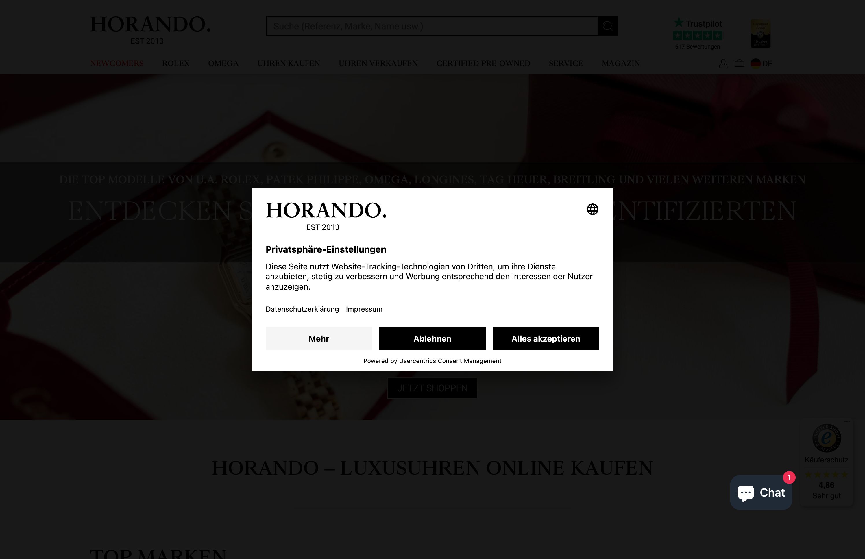 Horando GMBH screenshot