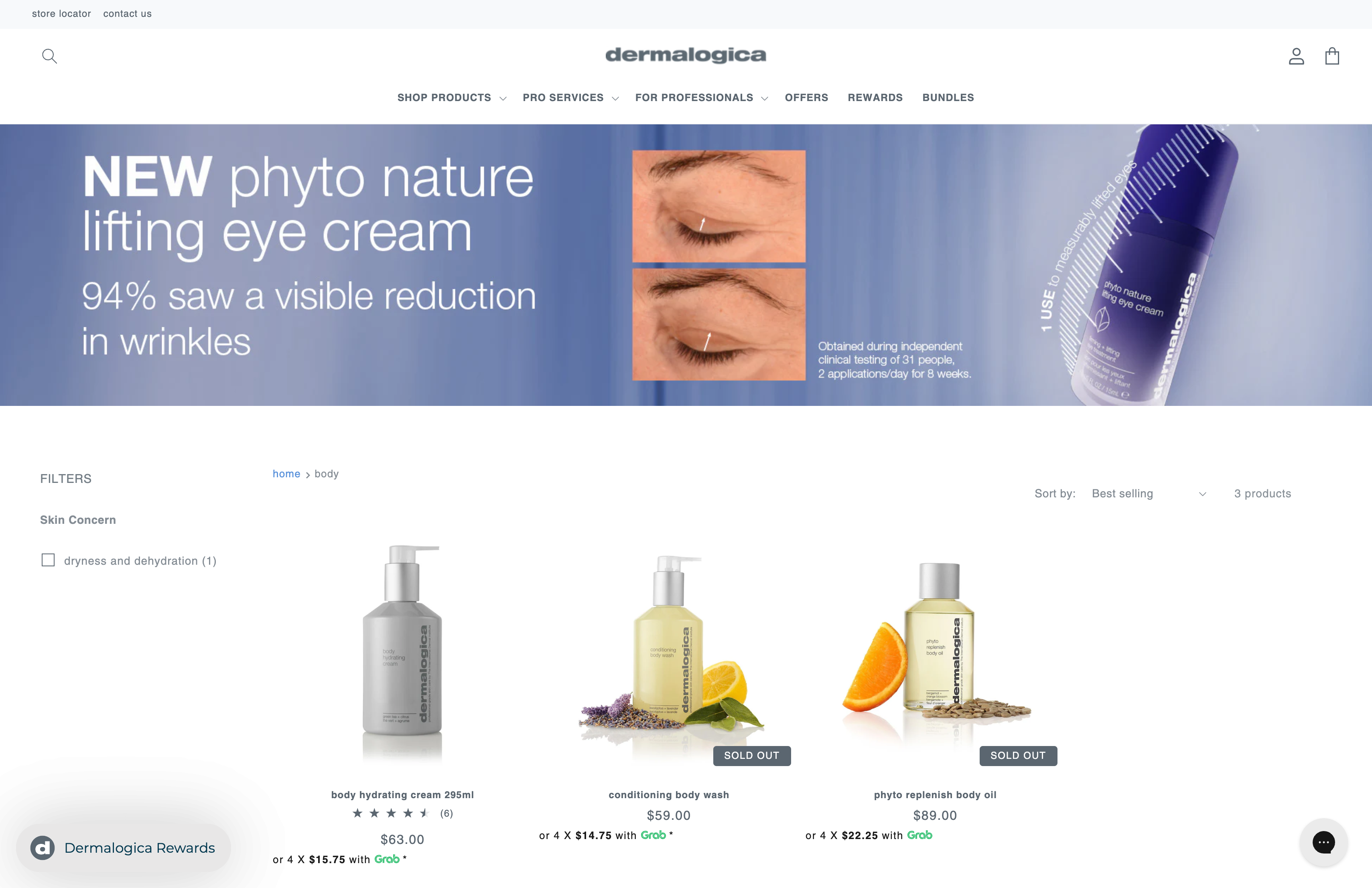 An International Cosmetic Brand screenshot