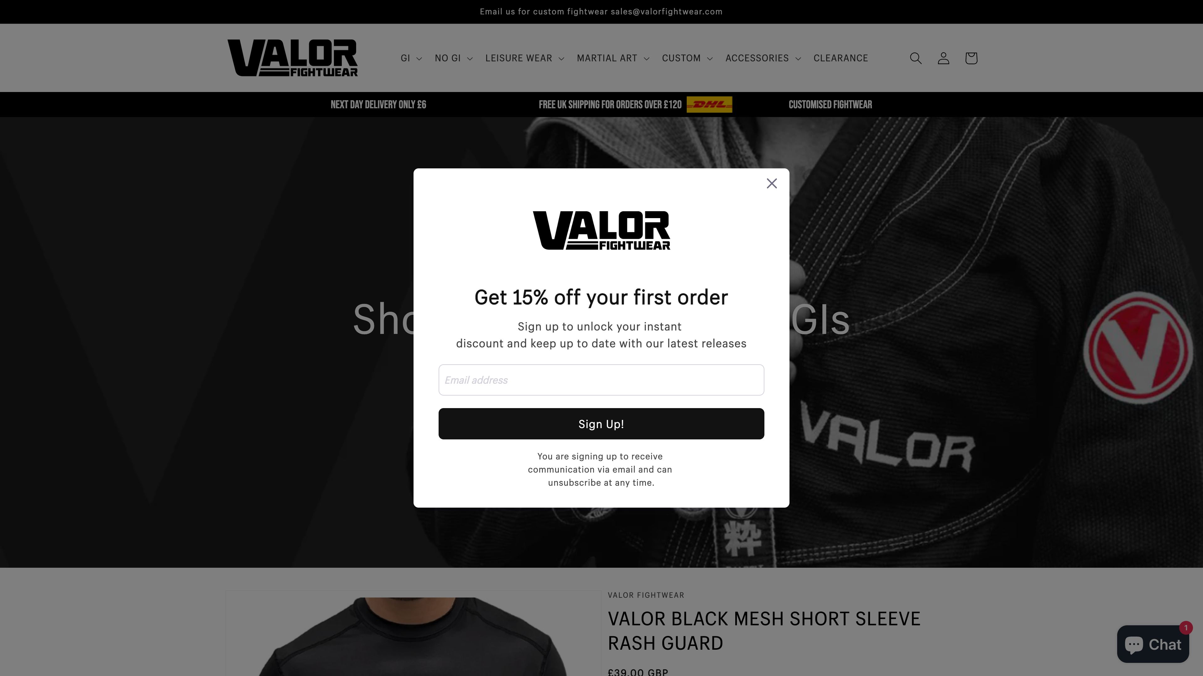 Valor fight wear screenshot