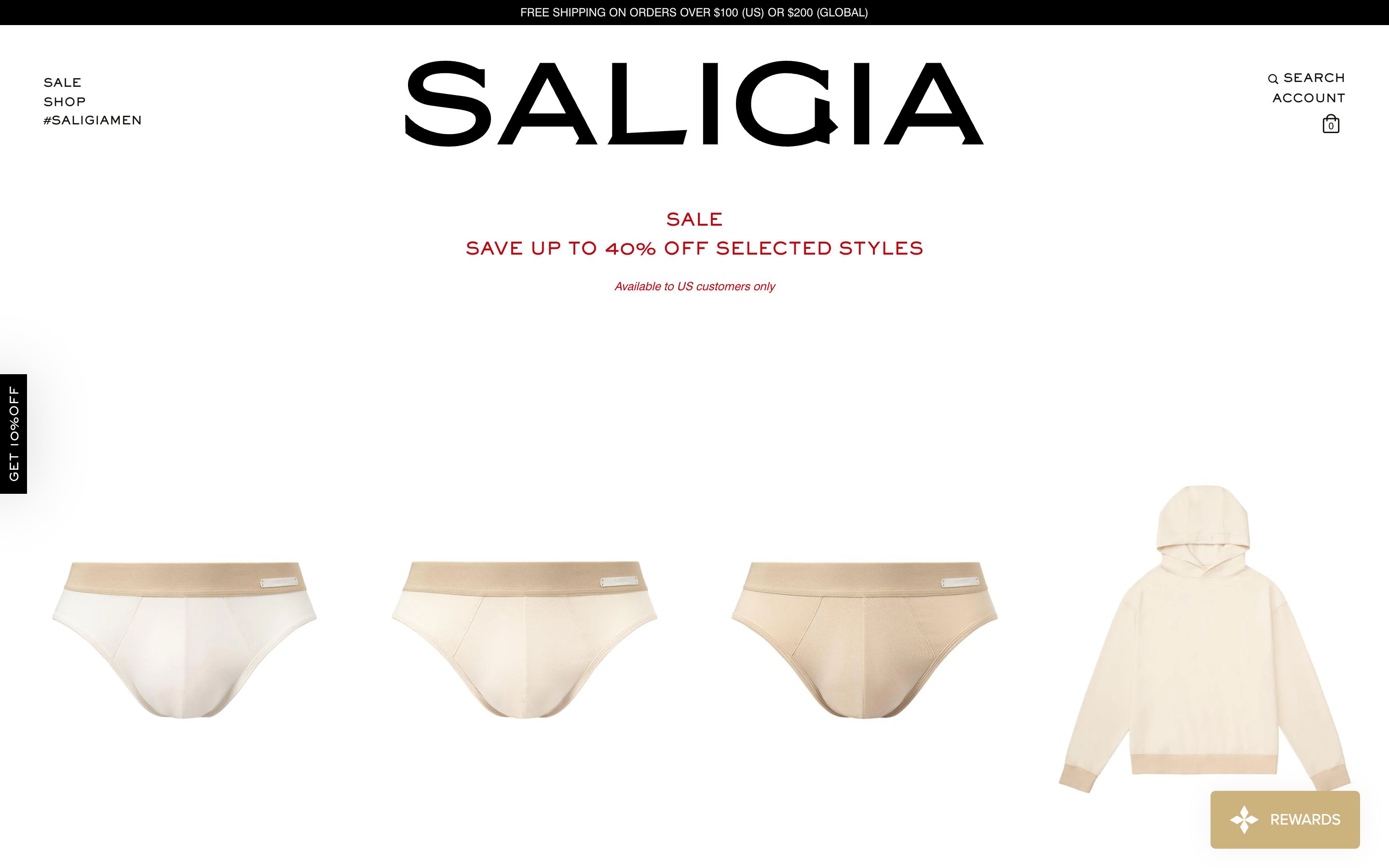 SALIGIA Men's Underwear & Clothes-Contemporary Style screenshot