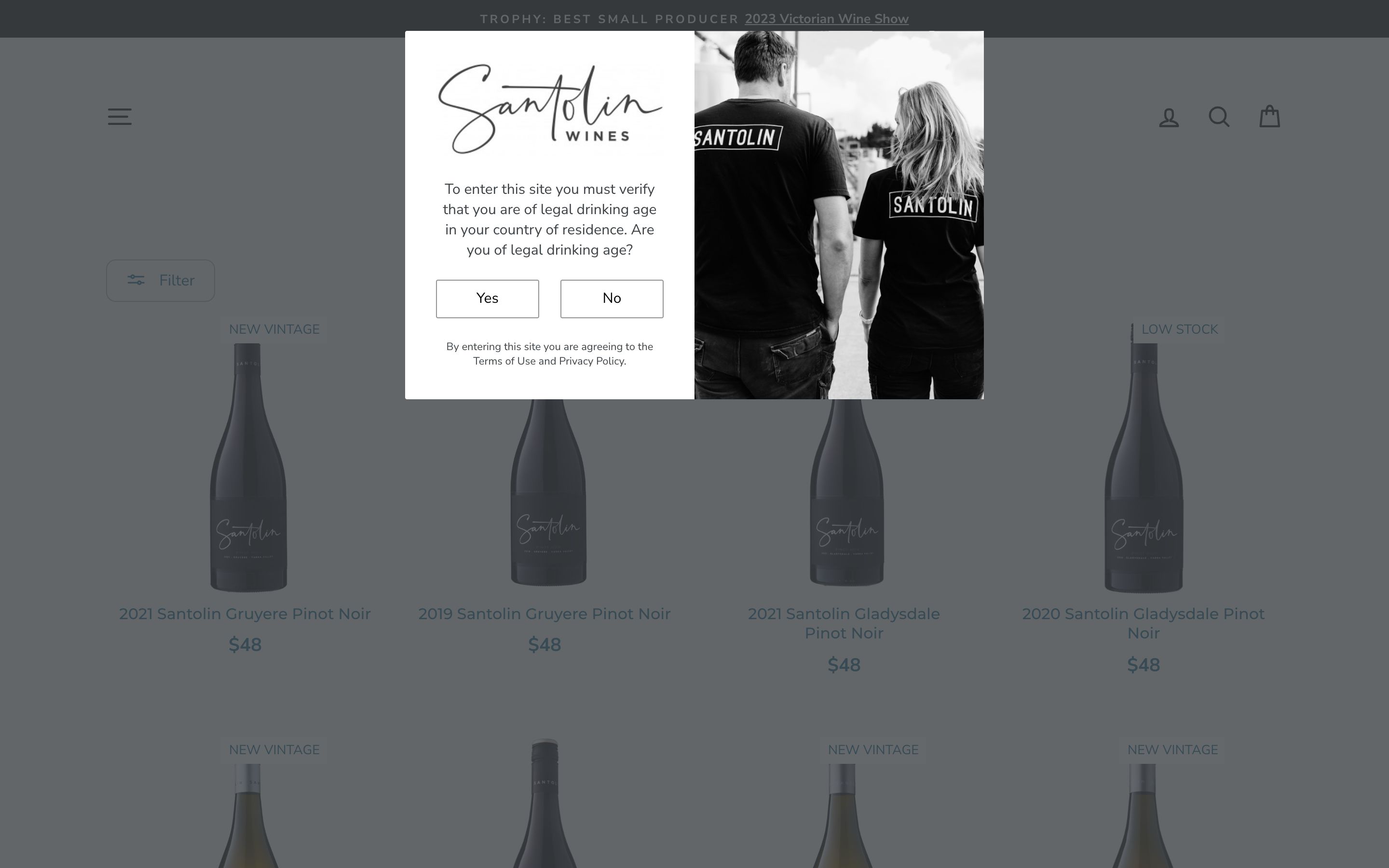 Santolin Wines screenshot