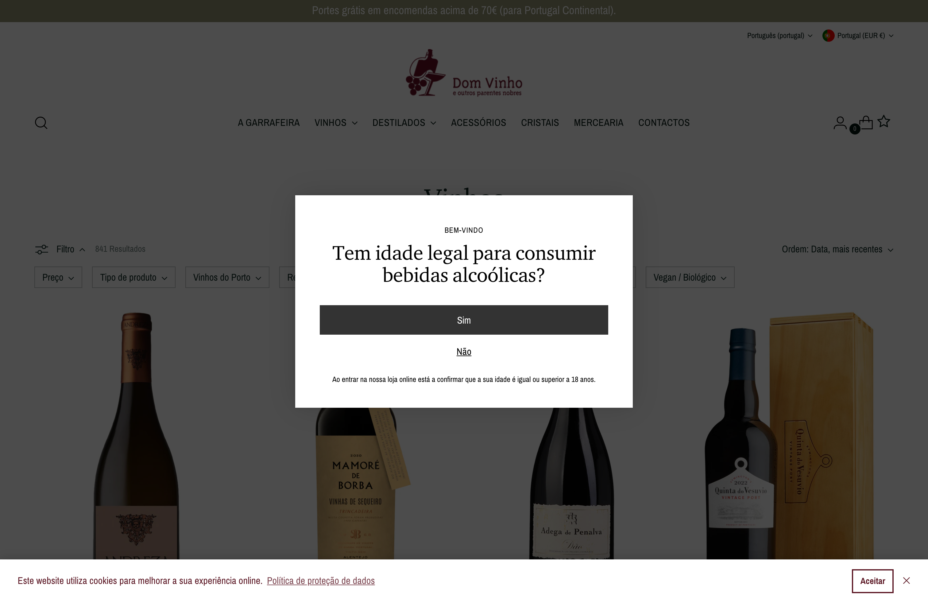 DOM VINHO | WINE STORE screenshot