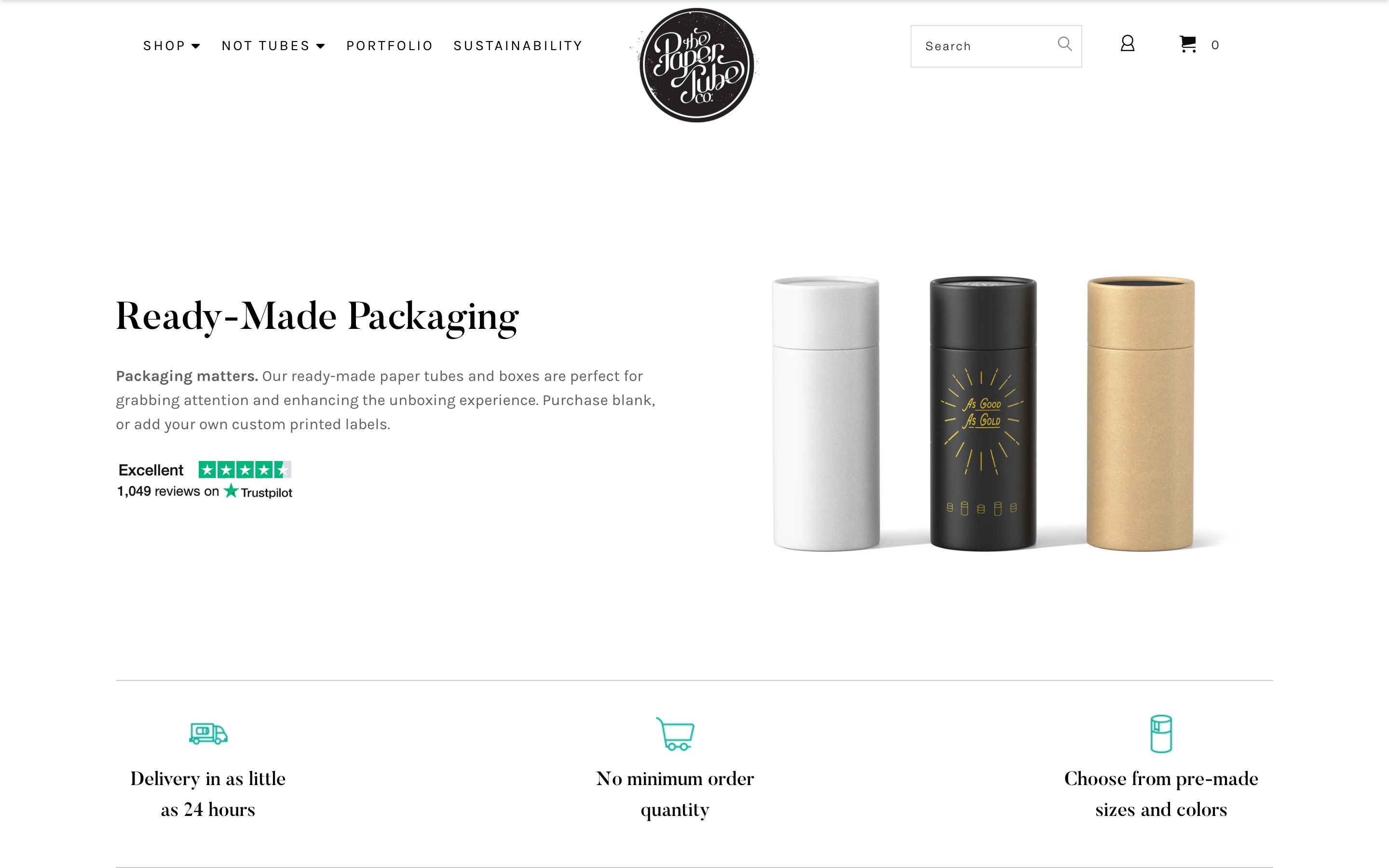 Paper Tube Co. | Custom Paper Packaging  screenshot